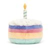 Jellycat Amuseables Rainbow Birthday Cake Plush 6 Inch Dessert Stuffed Animal Birthday Gift Toy, Medium, - -