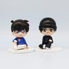 8 Pcs/Set Detective Conan Anime Figures 7.5cm Q Ver. Childhood Kuroba Kaito Conan Edogawa Car Desktop Ornaments Dolls For Kids