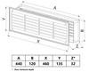 Door Ventilation Grille, Mahogany Color