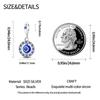 925 Silver Beads Earrings Set Blue Rotating Eye Earrings Pendant For Bracelet DIY Birthday Jewelry Set