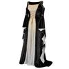 Women Fall Winter  Gothic Retro Floral Print Ball Gowns Gowns Dress