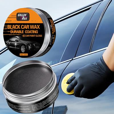Car Wax Crystal Plating- Waterproof and Hydrophobic Coating for Enhanced Gloss and Protection, Black Car Polishing Wax