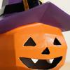 Halloween Ornament Pumpkin Wearing Witch Hat Shape Statue Indoor Outdoor Decor Spooky Halloween Tabletop Decoration