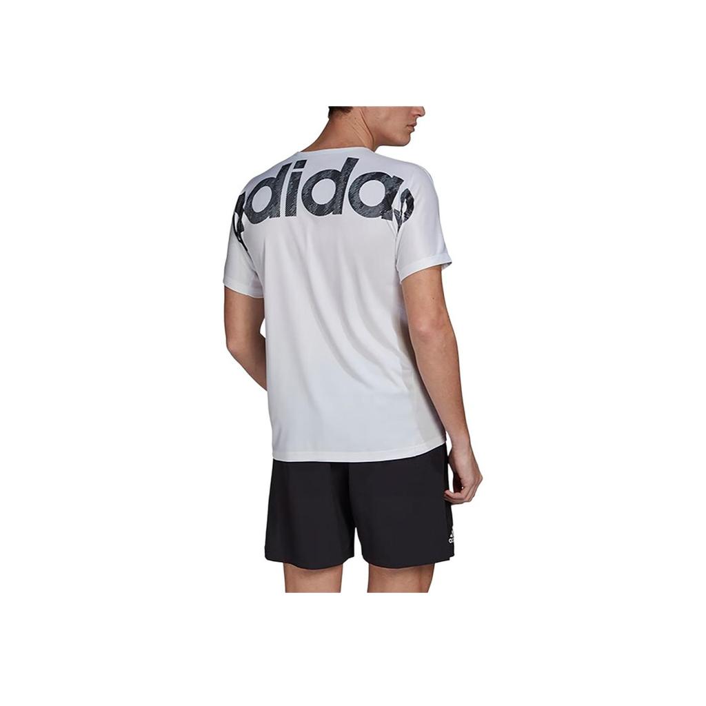 Adidas Moisture Wicking Quick Dry Lightweight Breathable Crew Neck Short Sleeve T-Shirt Men Tops White GK4320