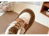 Winter 2025 Children's Cute Double-Layer Fleece-Lined Cotton Shoes for Boys and Girls