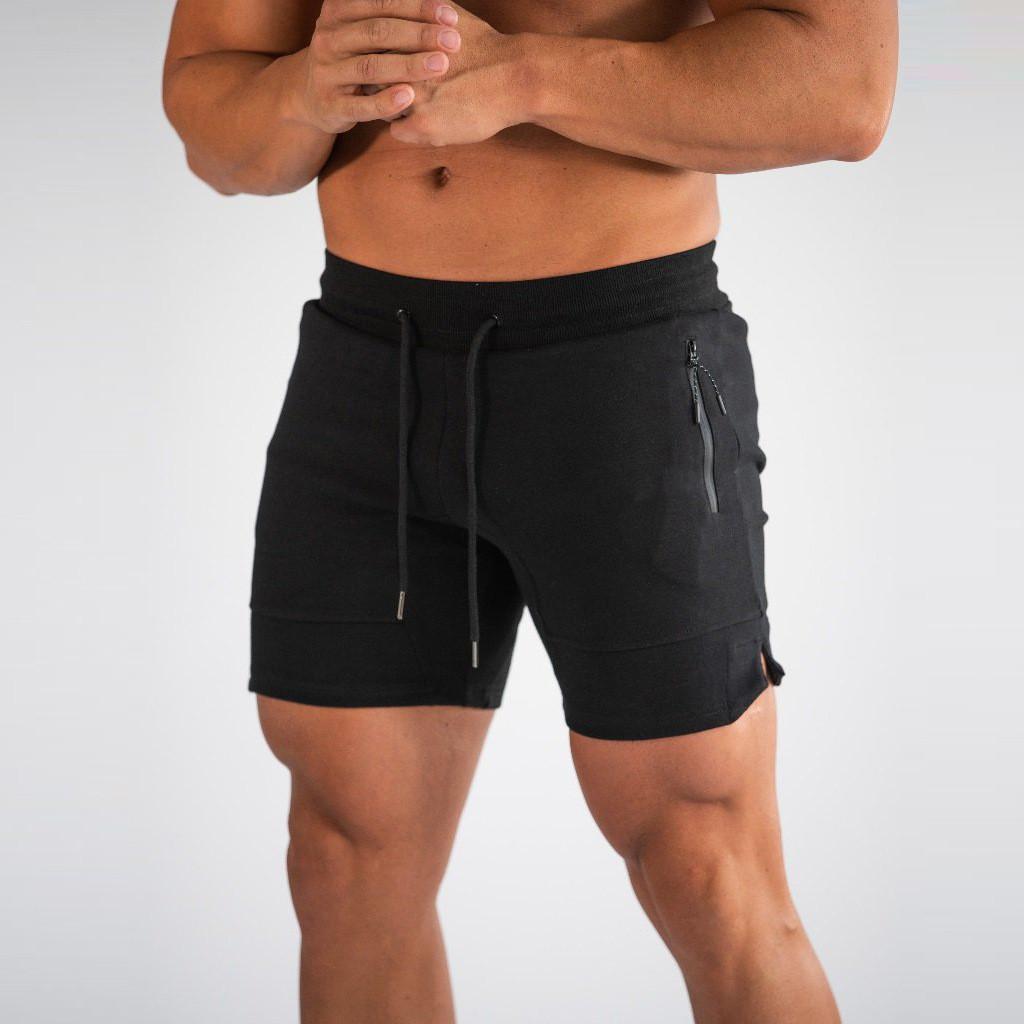 Heren joggingbroek met ritszakken, fitness, sportshorts, heren zomer hardloopbroek, korte broek, heren jogger, mesh workout, strandsport, korte broek
