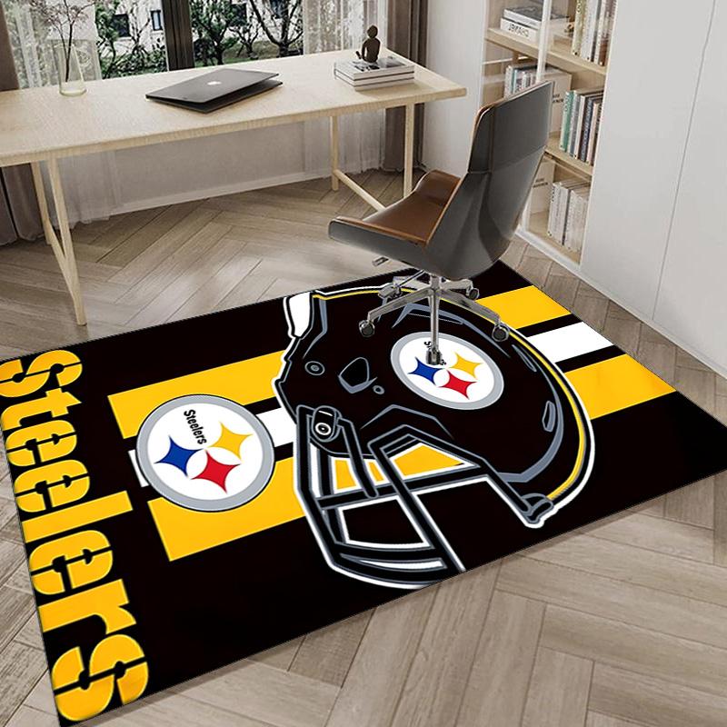 Pittsburgh Football  Area Rug for Office, Chair Rug, Decorative Carpet Livingroom Mat, Large Size Fan gifts Christmas gifts