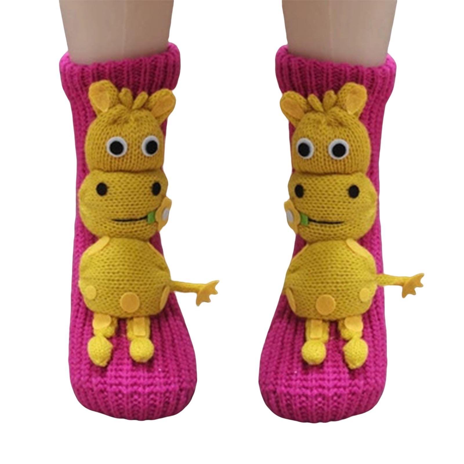 

Creative 3D Knitted Cute Animal Floor Socks New Fun Novelty Handmade Crocheted Warm Socks Fashion Casual Socks Gift for Girl One Size гарячі рожевого кольору