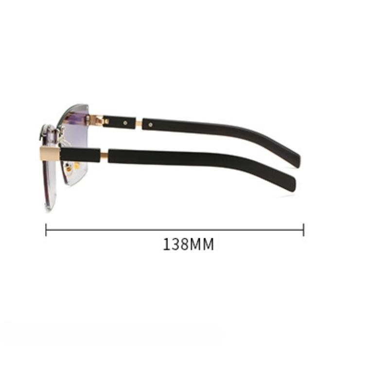 Rimless Sunglasses Square Women Inspired Multi Tinted Fashion Shades Vintage Glasses