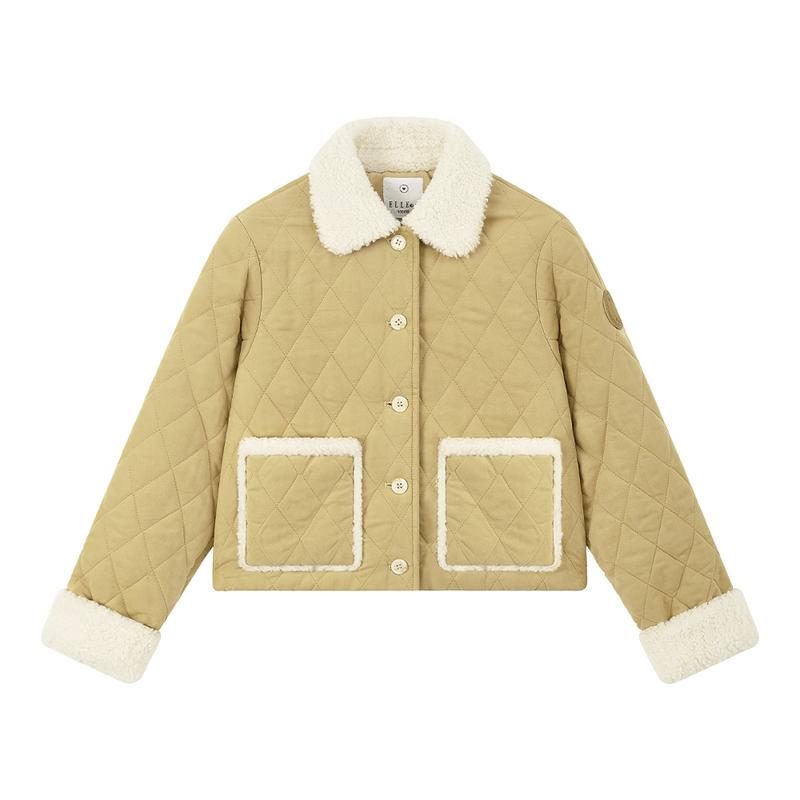 

ELLE KIDS Girls Quilted Faux Fur Collar Winter Jacket 165 (M)