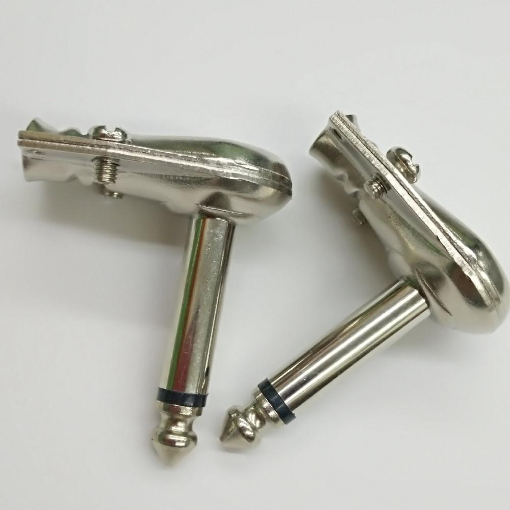 10 PCS 1/4 Inch 6.35mm Right Angle 90 Degree Mono Male Jack Plugs For Headphones