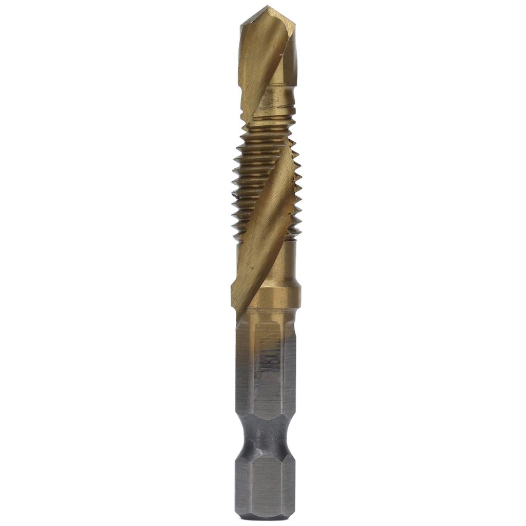 Tap Drill Bits Hex Shank Coated Screw Combination Tapping Bit for Wood