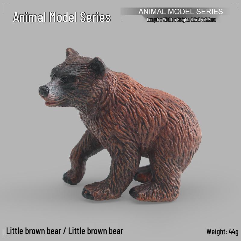 Realistic Wild Bear Toy Set: Big Brown Bear Model