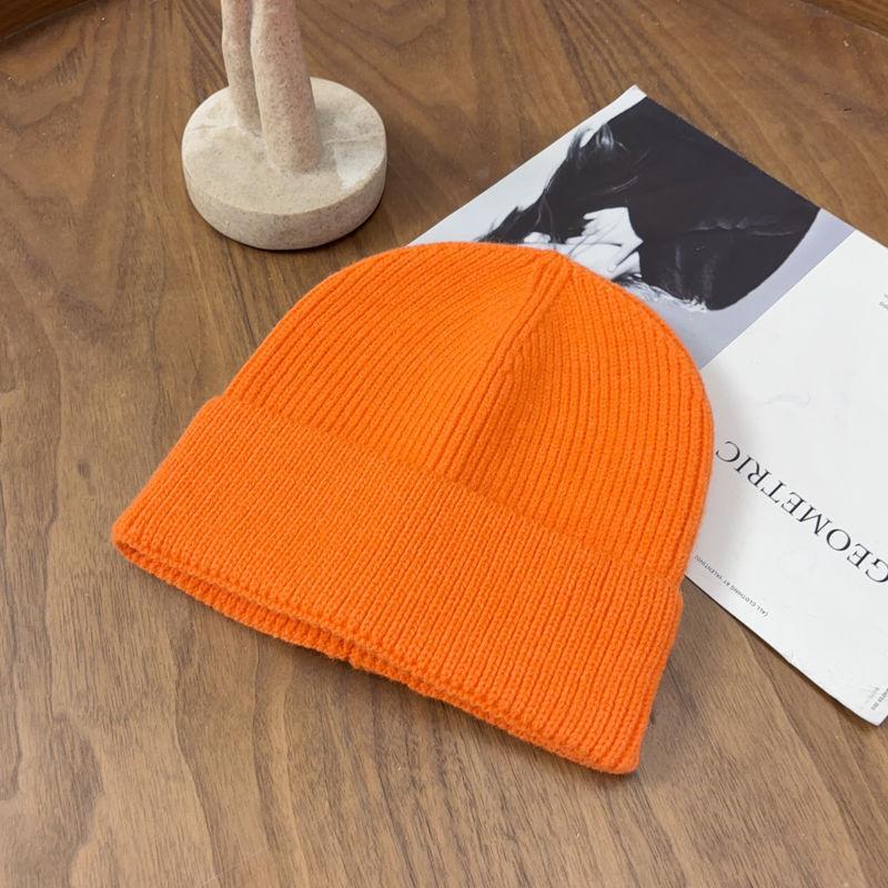 Knitted Hat, Can Add Logo Autumn and Winter Cashmere Warm and Cold Hat Men's and Women's Pullover Wool Hat Embroidery Cold Hat