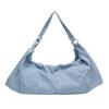 Zipper Monochromatic Women's Crossbody Bag  High-quality Denim  High Capacity  Swinging Shoulder Bags  New