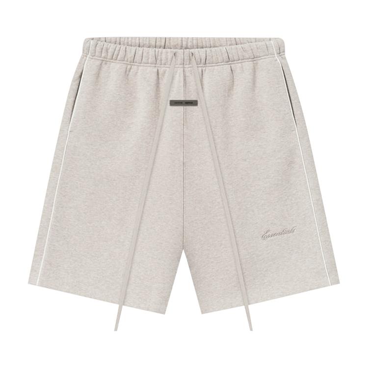 

Fear of God Essentials Relaxed Fleece Sweatshort With Piping Heather Stone/Cloud White Men Bottoms Grey 160SP254552F XL