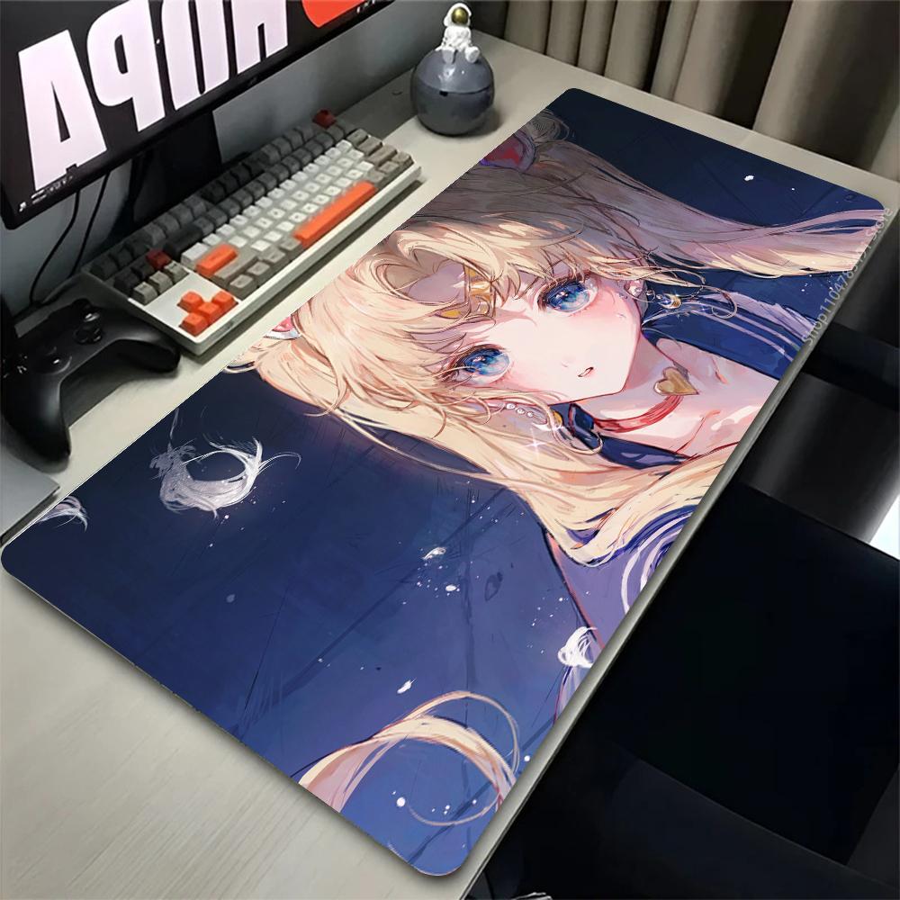 Mouse Pads Anime Mouse Pad Gamer Keyboard Mousepad Pc Computer SSailor Moon Girl Rubber Desk Mat Gaming Pad NonSlip Mouse Mats