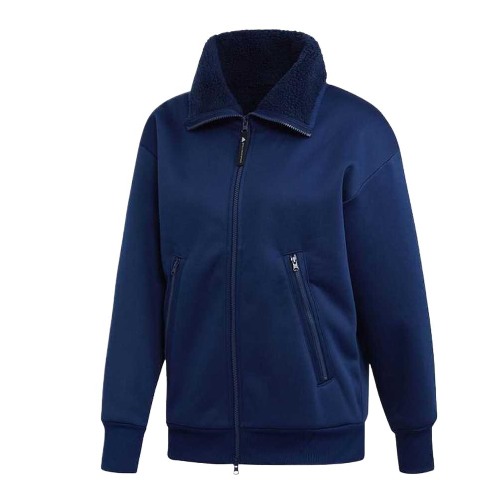 Adidas Performance Warm Comfortable Fleece Windproof Stand Collar Long Sleeve Jacket Women Jacket Blue FI7979