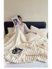 Thickened Coral Fleece Flannel Blanket - Rabbit Fur Nap Throw Milk Velvet Bed Cover