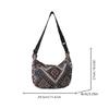 Ethnic Canvas Dumpling Bag for Daily Outings Crossbody Bags Shoulder Handbag