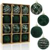 Flocked Christmas Balls Plush Velvet Hanging Ornaments Pendant Christmas Decorations  Home Decor