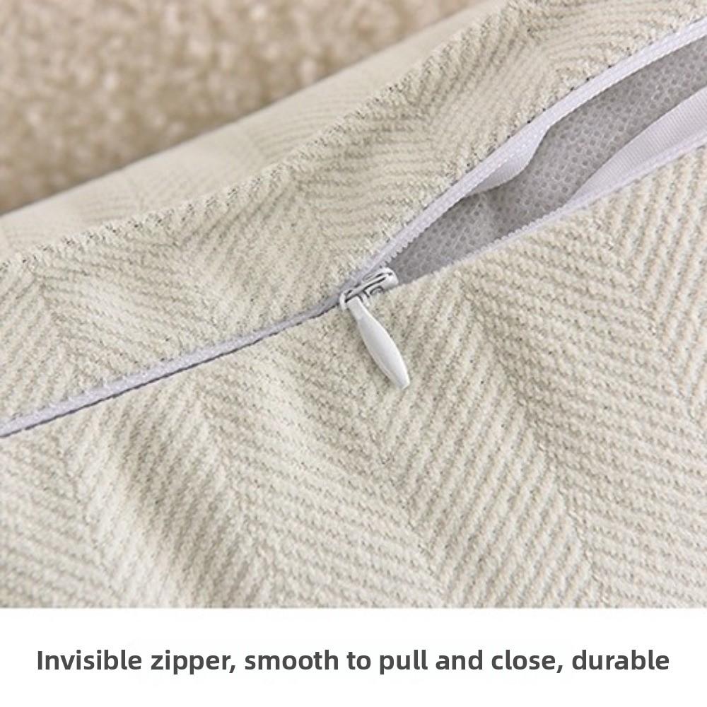 Elegant Style Chenille Cushion Covers Polyester Solid Color Pillow Covers 18inch Square Soft Throw Pillowcase Home Decoration