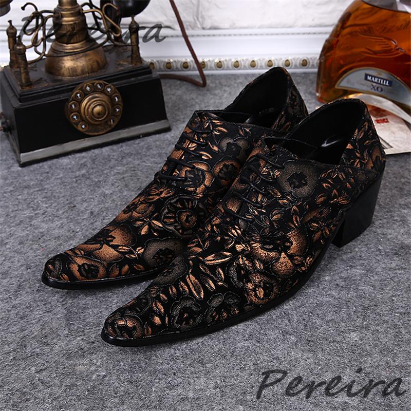 Retro Carved Cowhide Casual Business Shoes