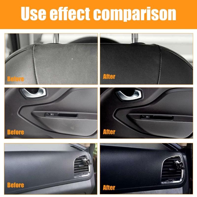 Interior Plastic Restorer for Cars, 120 mL Trim Care Bottle for Dashboard Cleanup, Door Panels, Center Console Cleanup, and Routine Detailing