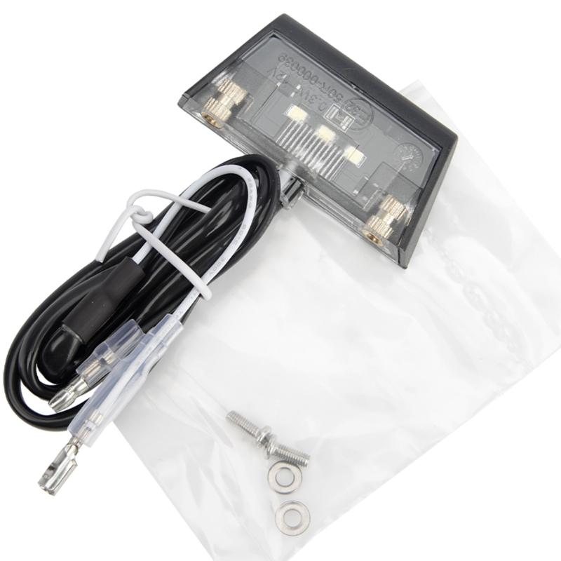 Lâmpada de Placa de Licença Multifuncional para Motocicleta com Suporte Suporte para Lanterna Traseira Lâmpada de Placa de Licença de Alumínio com Moldura para Motos