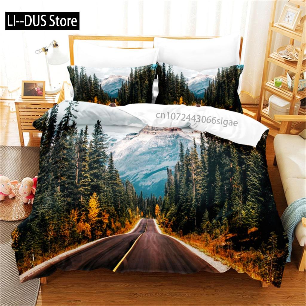 Comforter Natural Scenery Forest Bedding Set Queen Set Beauty Comforter Set Girl For Women Men Children Room Decor