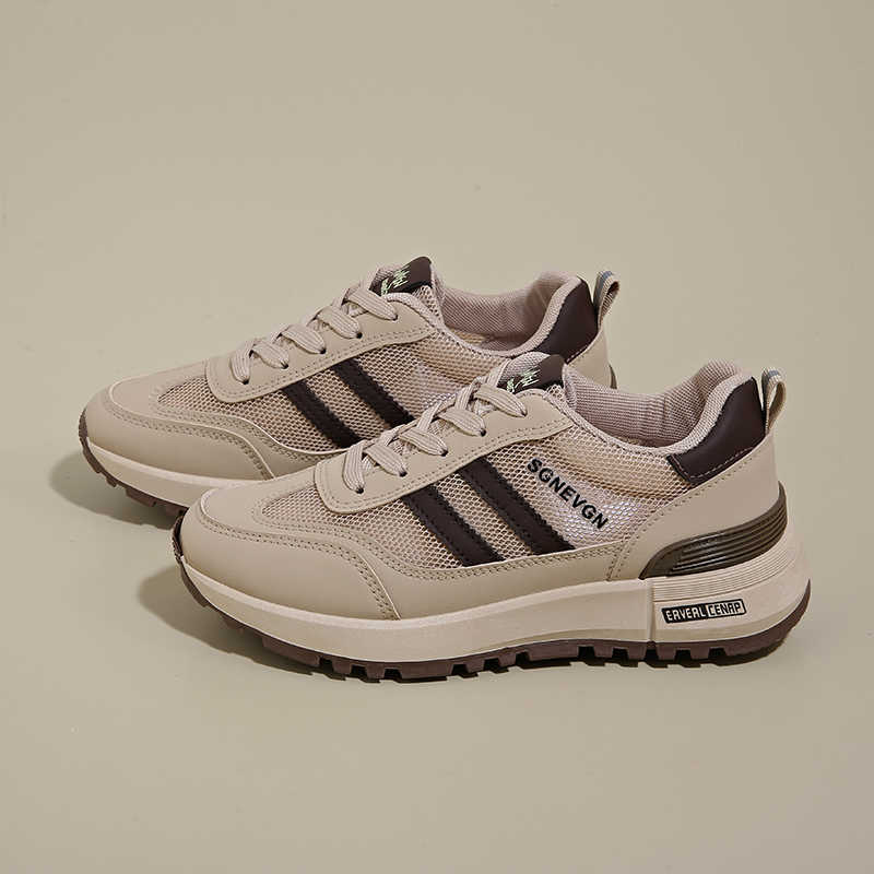 Fashion Thick Bottom Thick Heeled Spring Running Beige Woman Sneakers Women's Sports Shoes Sapatenis Products The Most Sold Sapa