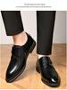 Men's Pointed Toe Cowhide Leather Shoes: Genuine Casual & Business Formal, British Style - Black/Brown, 2025.