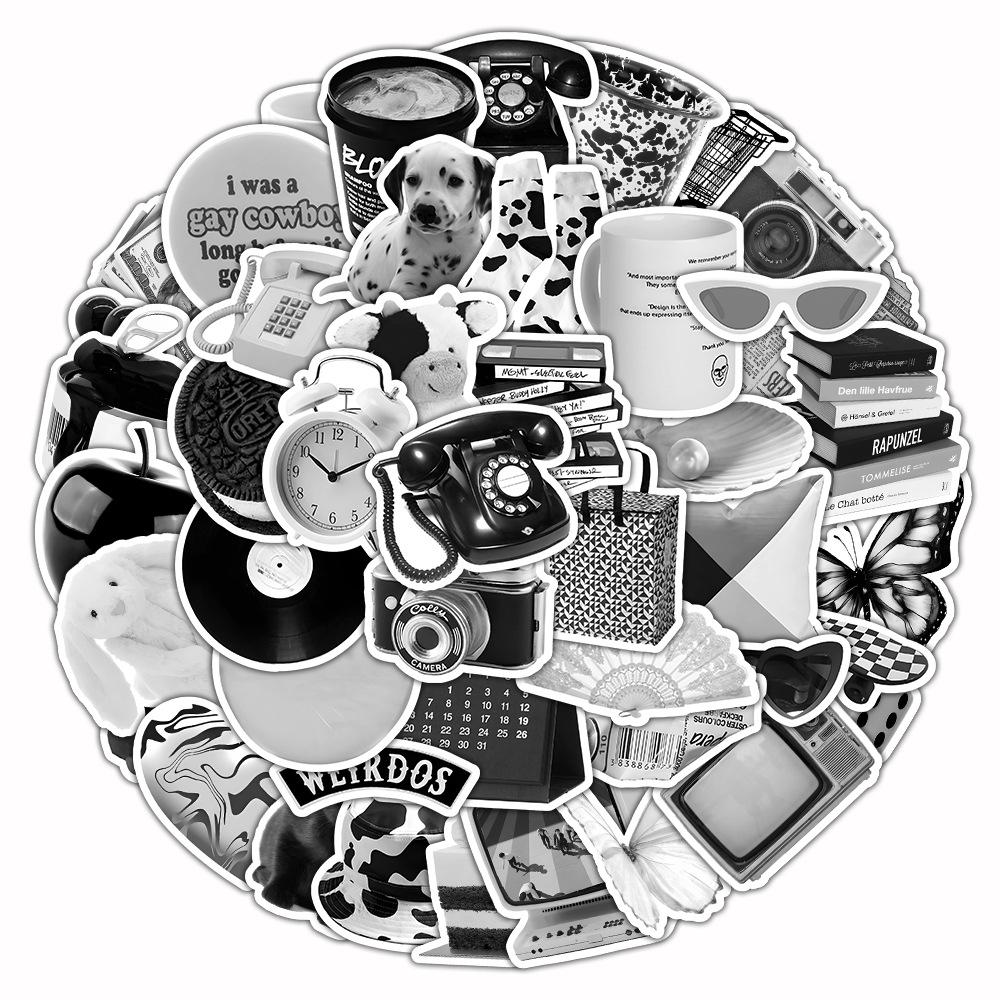 63PCS INS Wind Shiny Pink Silver Small and High Sense Personalized Stickers For Helmet Notebook Laptop Decal