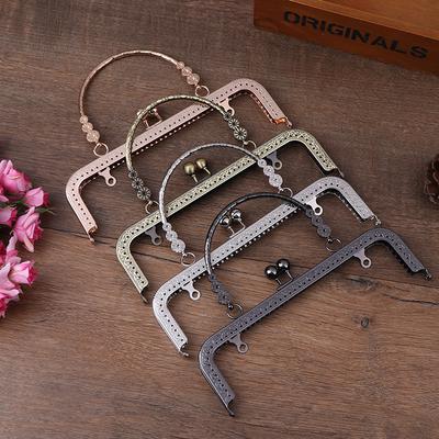 Quadratische Silberne Geldbörse Tasche Metallrahmen Kussverschluss Verschluss Clip Taschen Machen DIY Handwerk