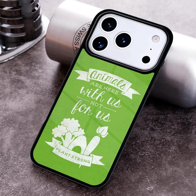 VEGAN FOOD QUOTES ANIMAL LOVE VEGGIE Phone Case For iPhone 17,16e,15,14,13,12,11,Mini,Pro,MAX soft Silicone Cover