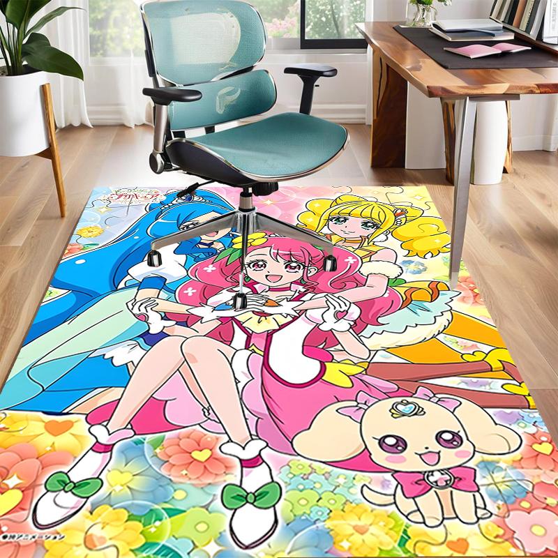 1pc Pretty Cure2 Design Area Rug - Non-Slip, Soft & Cozy Floor Mat for Living Room, Bedroom, Office - Indoor/Outdoor Decorative Carpet