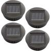 4 Stück Ersatz-Solarleuchten mit LED-Birnen, Ersatz-Solar-Oberlichter, LED-Solarpanel-Laternenabdeckung