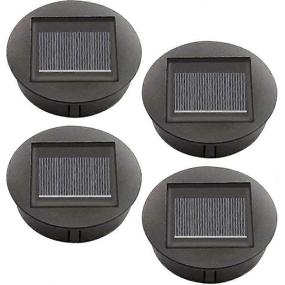 4 Stück Ersatz-Solarleuchten mit LED-Birnen, Ersatz-Solar-Oberlichter, LED-Solarpanel-Laternenabdeckung
