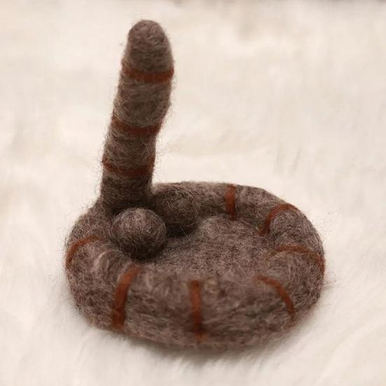 Kattenkont Vilt Onderzetter Grappige Koffieonderzetters Zachte Absorberende Tafelmatten Elegante Woondecoratie Cadeau voor Kattenliefhebbers