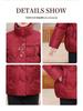 Women's Cotton-Padded Jacket: Fleece-Lined, Thickened, National Style for Elderly, Winter Coat for Grandma, Tang Suit Design