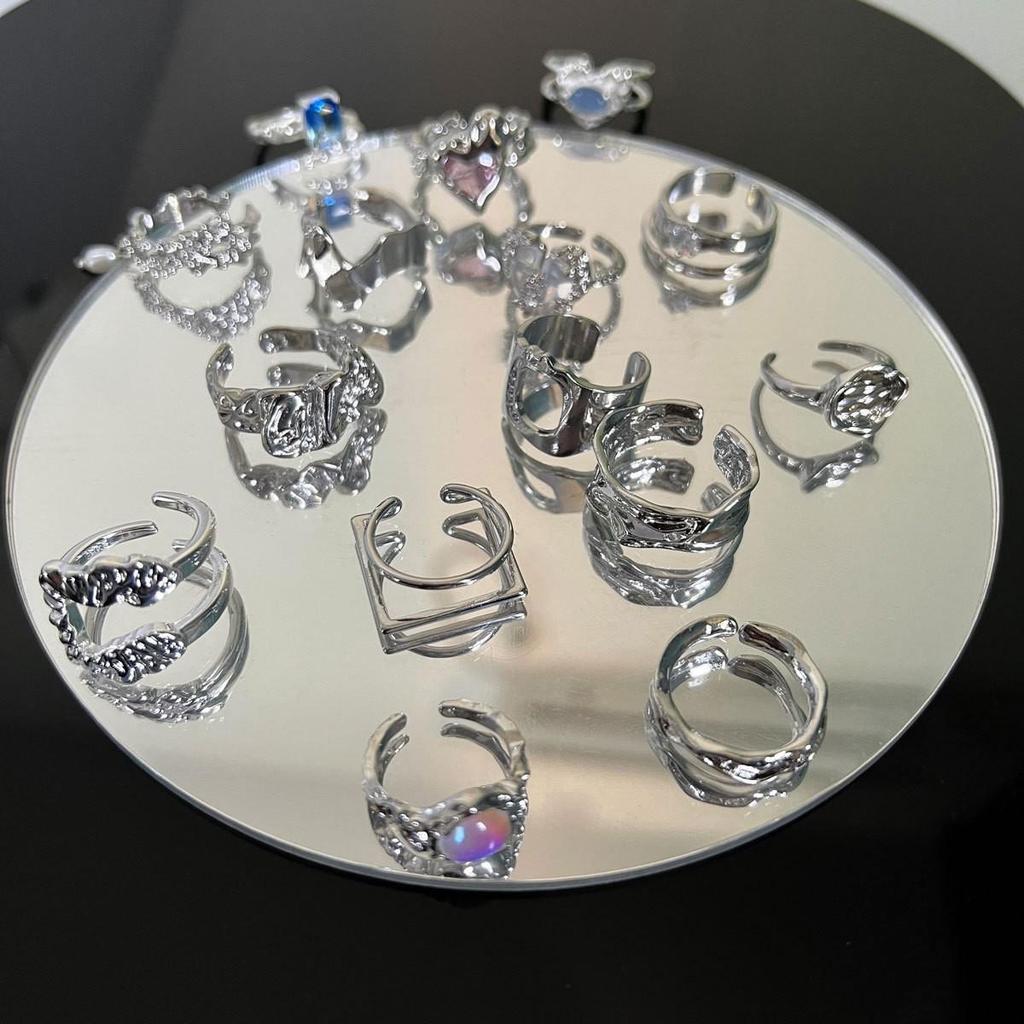 Korean S925 Sterling Silver Retro Design Ring for Women - Non-Fading, High-End Chain Style Finger Jewelry