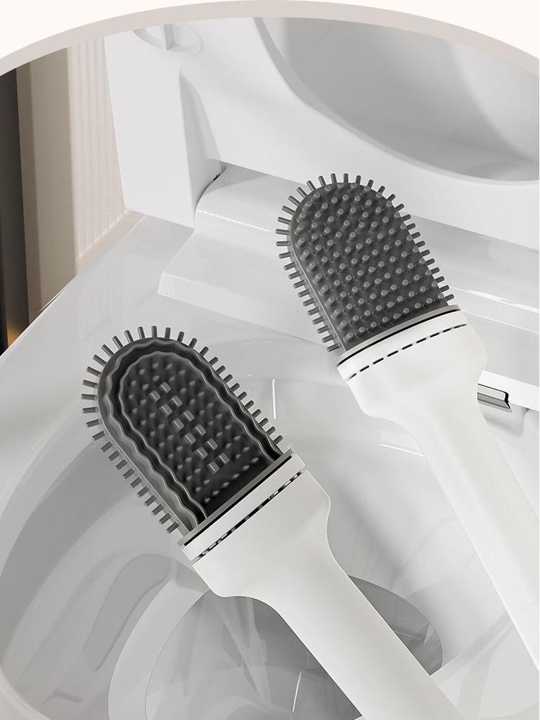 2025 Long-Handled Silicone Toilet Brush for Effective Bathroom Cleaning