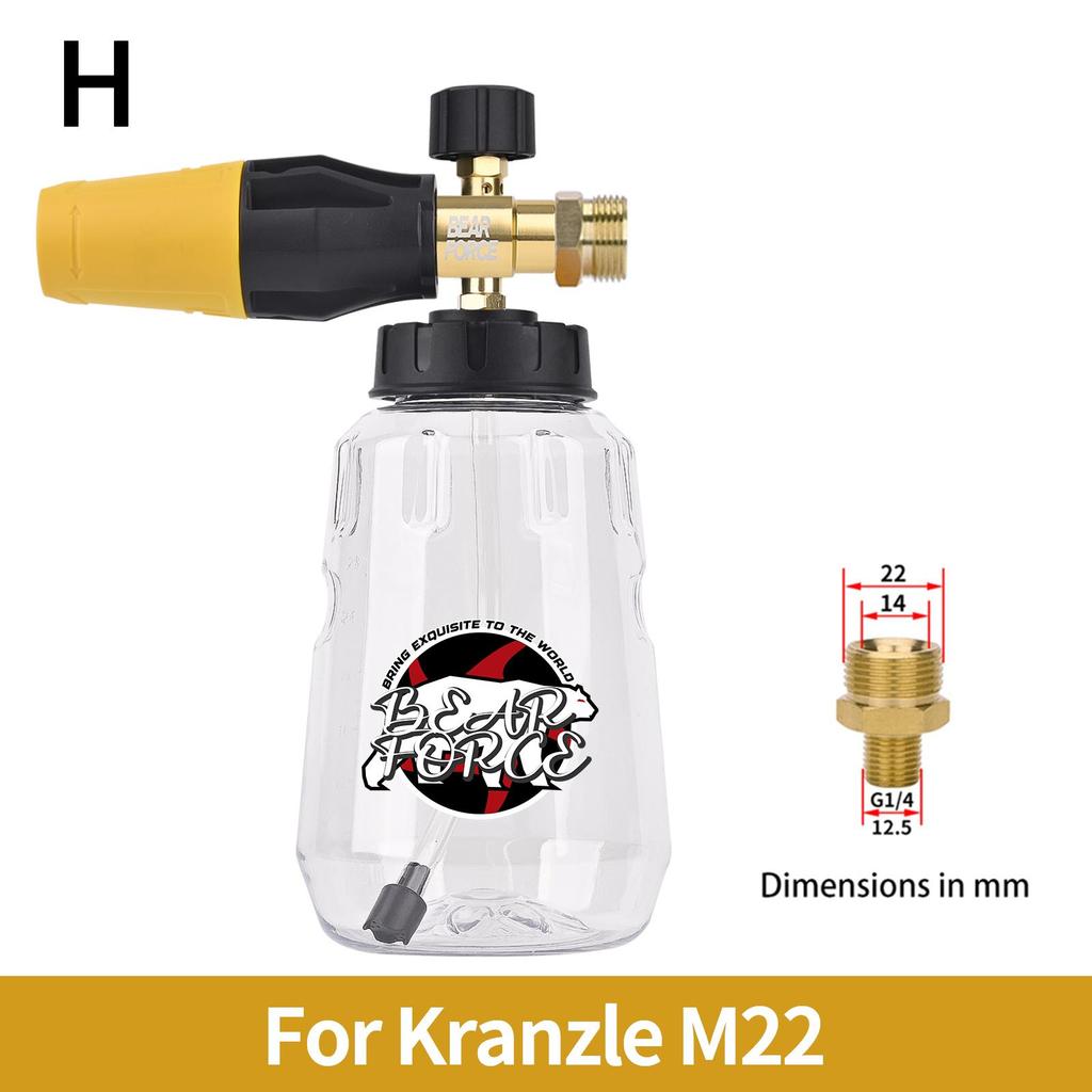 Pressure Washer Aluminum Foam Cannon Foam Generator Snow Foam Lance with 1/4” Quick Connector for Portland Husky Ryobi Greenworks