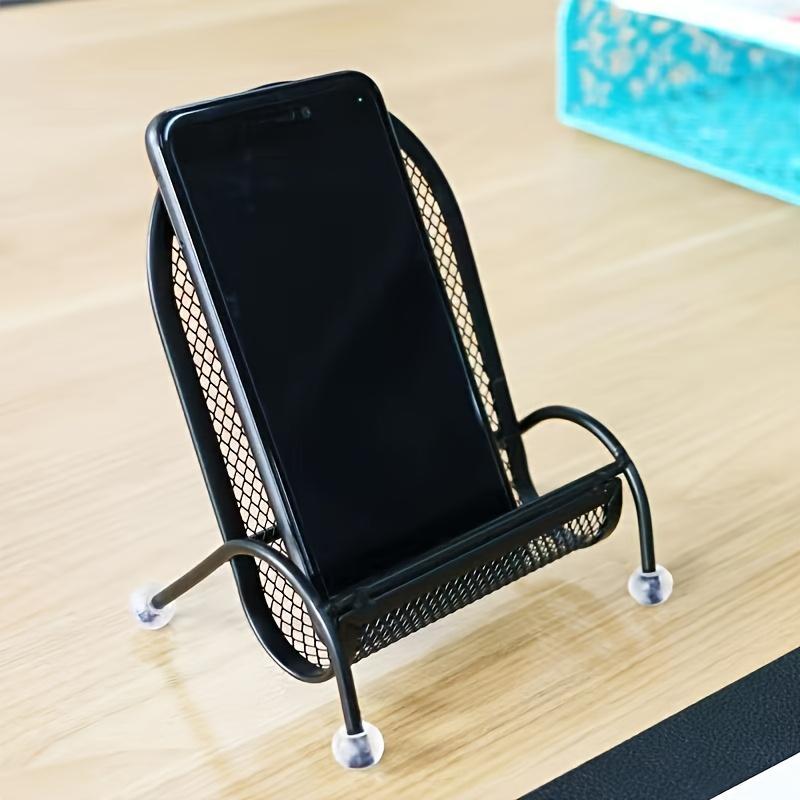 

Cute Chair Phone Stand, Universal Lazy Desktop Phone Holder, Stable Weighted Anti-Slip Bedside Mount, Compatible with iPhone Android Smartphones чёрный