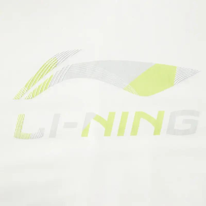Li Ning Letter Print Simple Fashion Comfortable Versatile Round Neck Pullover Short Sleeve Mid Waist Shorts Casual Sports Suit AHSV161-1+AKST543-3