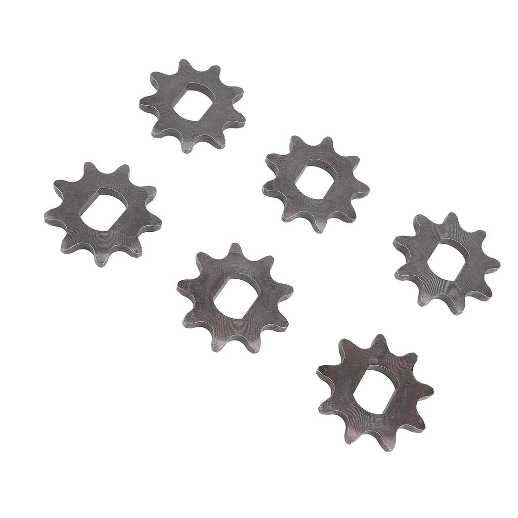 6PCS 420 9T Front Sprockets Steel 12x17mm Inner Diameter Motor Front Sprocket for 420 Chains