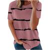 Women's Fashion Casual Loose Round Neck Printed Short Sleeve T-Shirt Top