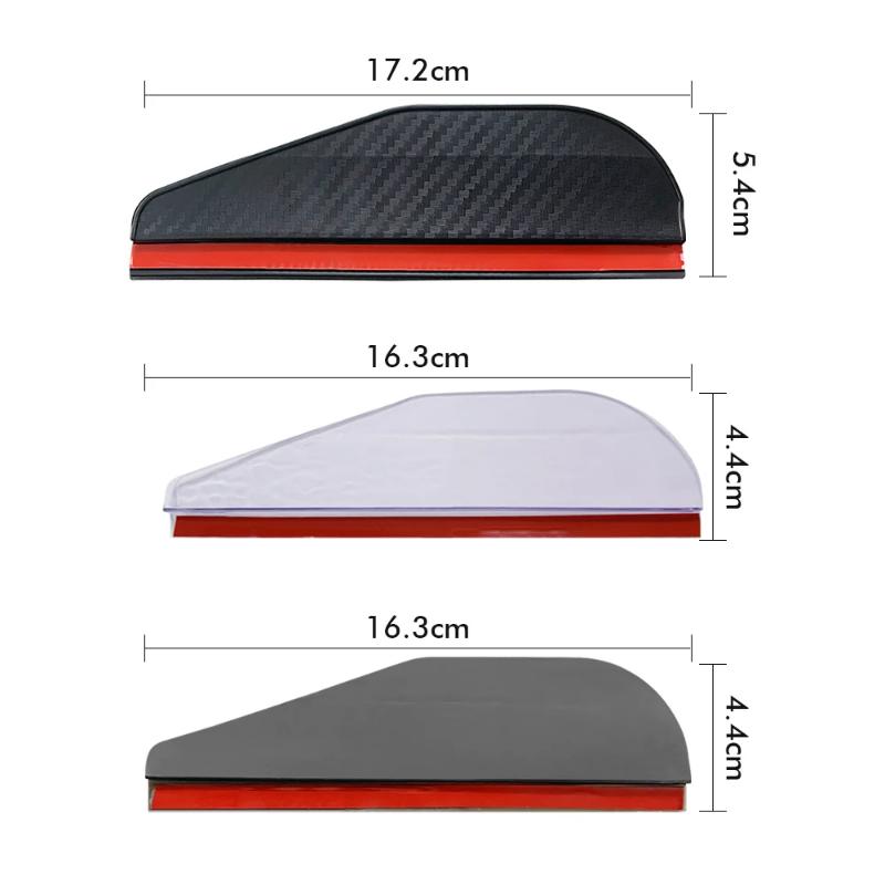 2PCS Car Rearview Mirror Rain Eyebrow Carbon Fiber Sun Visor Shade Protector Clear Vision Rain Auto Mirror Organizer Accessories