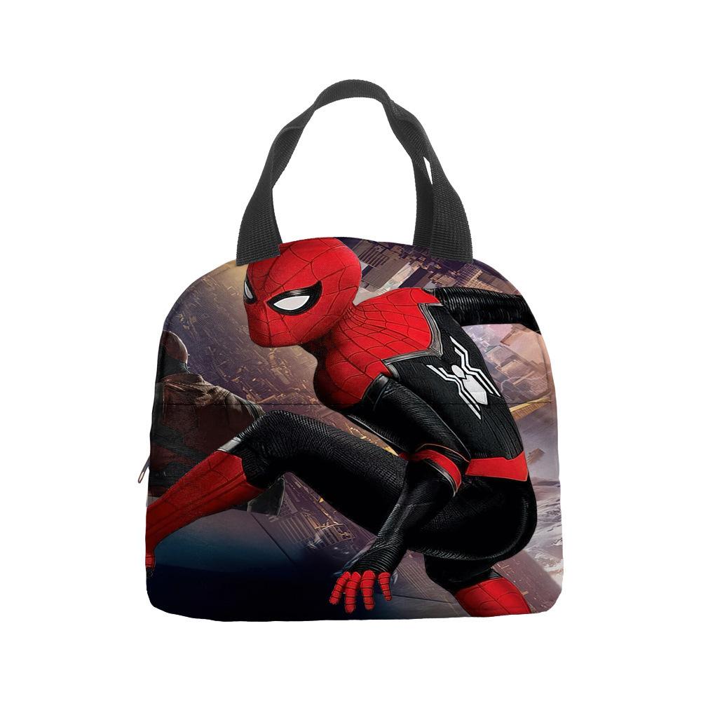 Anime Spider-Man Lunch Bag Portable Insulation Bag Bento Bag Lunch Box Bag Children'S Lunch Bag Picnic Ice Bag