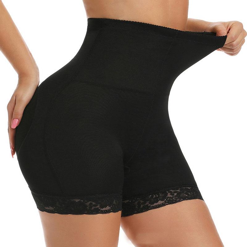 Padded Panty High Waist Slim Belly Tight Pants With Lace Pad Sponge Buttocks Plump Buttocks Fade Buttocks Tummy Pants